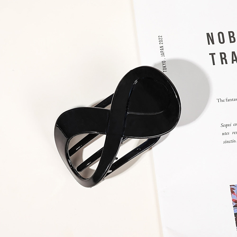 Trend PC Hair Clip Simple 8-shaped Infinity Styling Holder Shark Hair Claw Clip Hair Accessories For Women 2022 New Wholesale